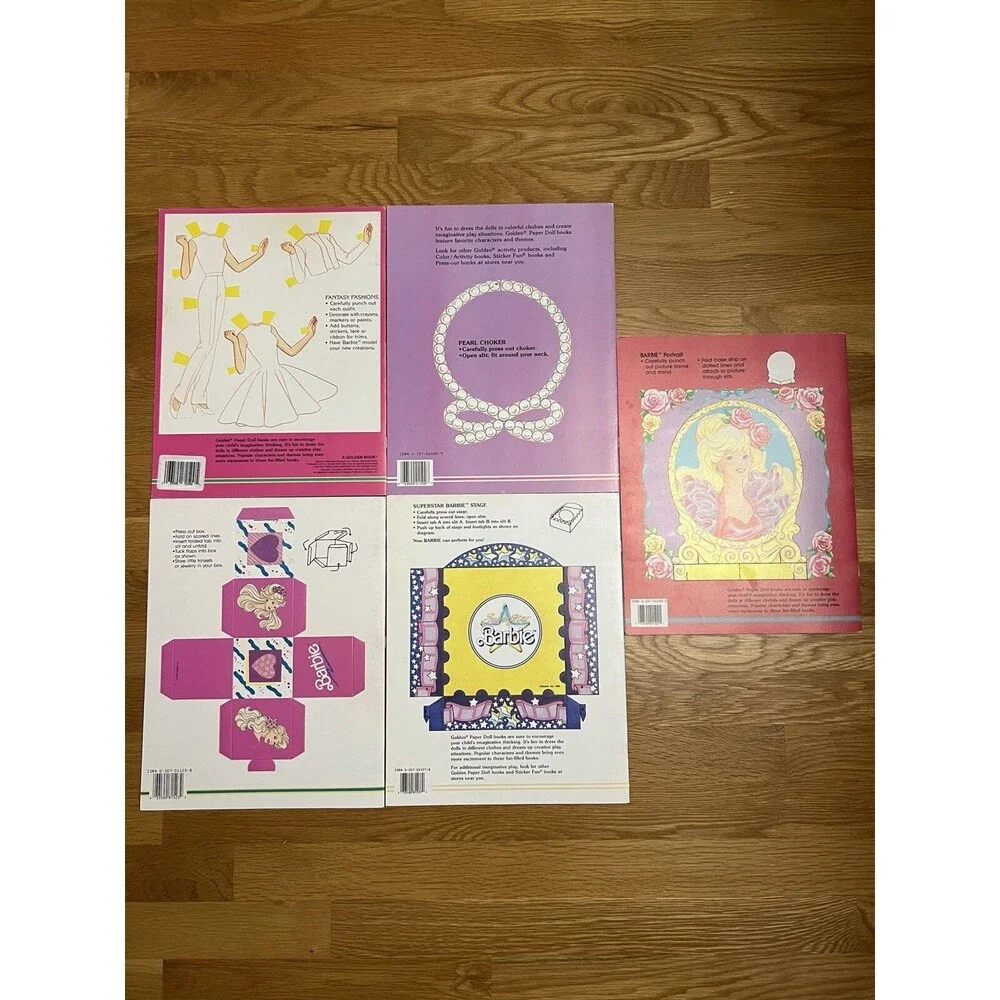 Vintage Barbie Paper Doll Lot of 5 Golden Book Lot - Picture 7 of 14